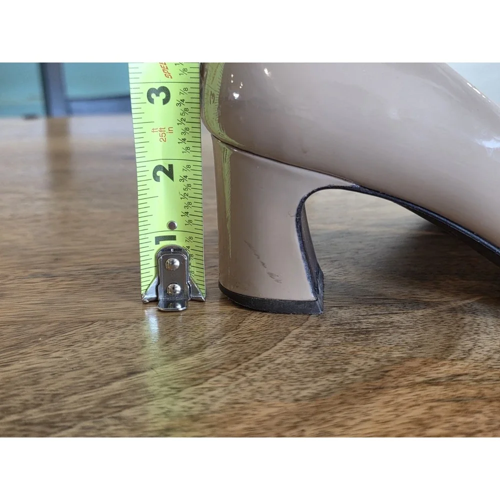 AGL Attilio Giusti Leombruni Rand Pumps Block Heels Beige Shoes Sz‎ 37.5